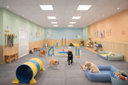 Un parc canin en intérieur pour Le Monde de Naïa